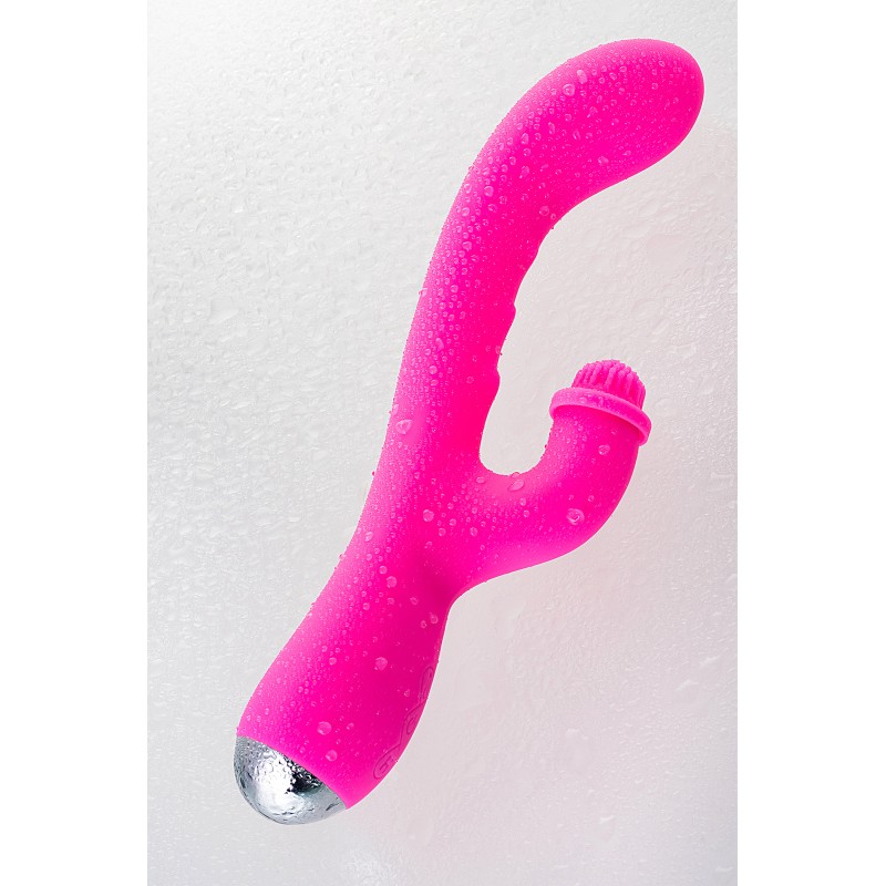Вибратор с клиторальным стимулятором Nalone Idol, силикон, розовый, 22,4 см
