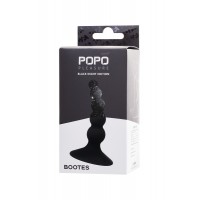 Анальная втулка POPO Pleasure by TOYFA Bootes, силикон, черная, 10 см, Ø 2,5 см