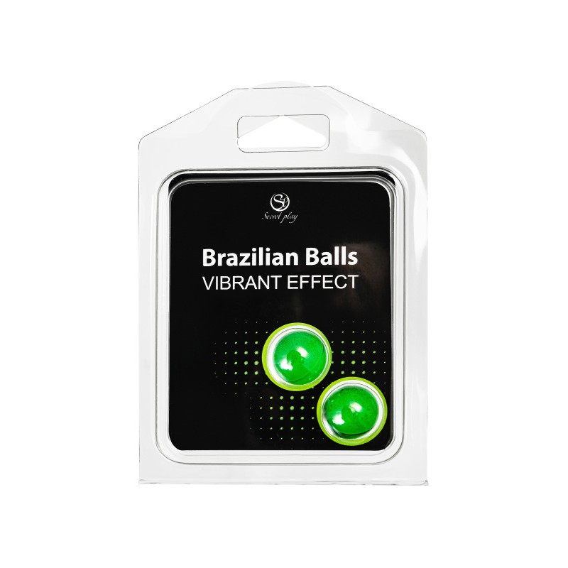 Массажное масло SECRET PLAY BRAZILIAN BALLS, с эффектом вибрации, 2 х 4 гр