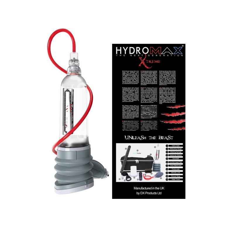 Гидропомпа Bathmate Hydromax Xtreme X40, прозрачная, 32,5 см