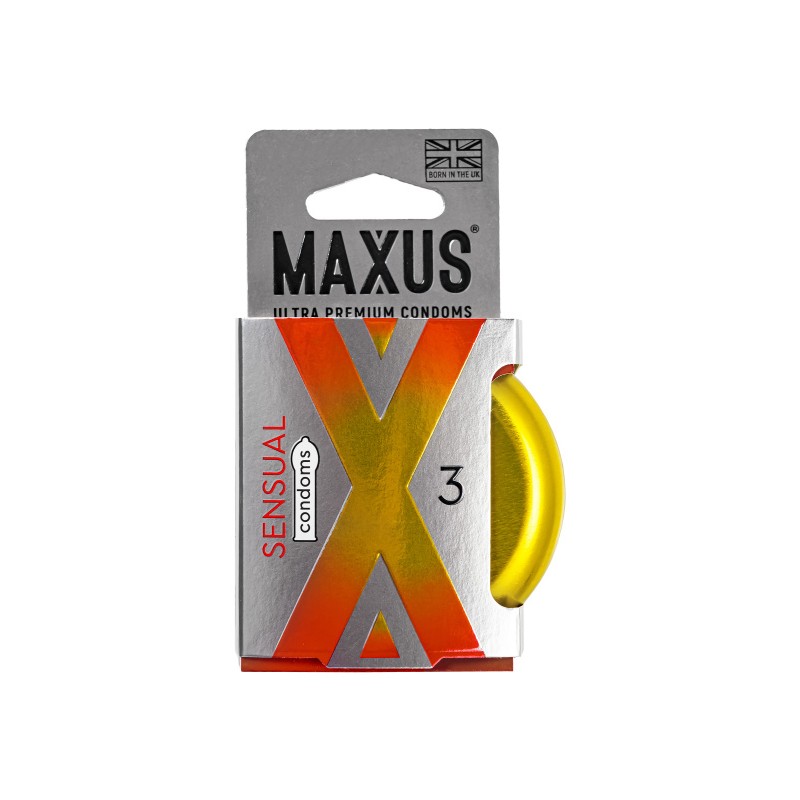 Презервативы Maxus SENSUAL, классические, латекс, 3 шт.