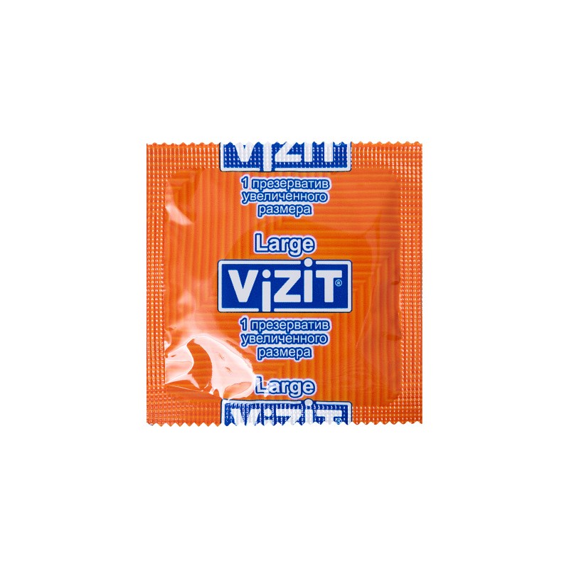 Презервативы Vizit, увеличенного размера, латекс, 18,5 см, 5,2 см, 12 шт.