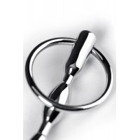 Уретральный плаг-косичка TOYFA Metal с кольцом в основании, серебряный