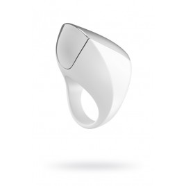 Эрекционное кольцо OVO инновационной формы с вибрацией, перезаряжаемое, силиконовое, белое, 4,7 см