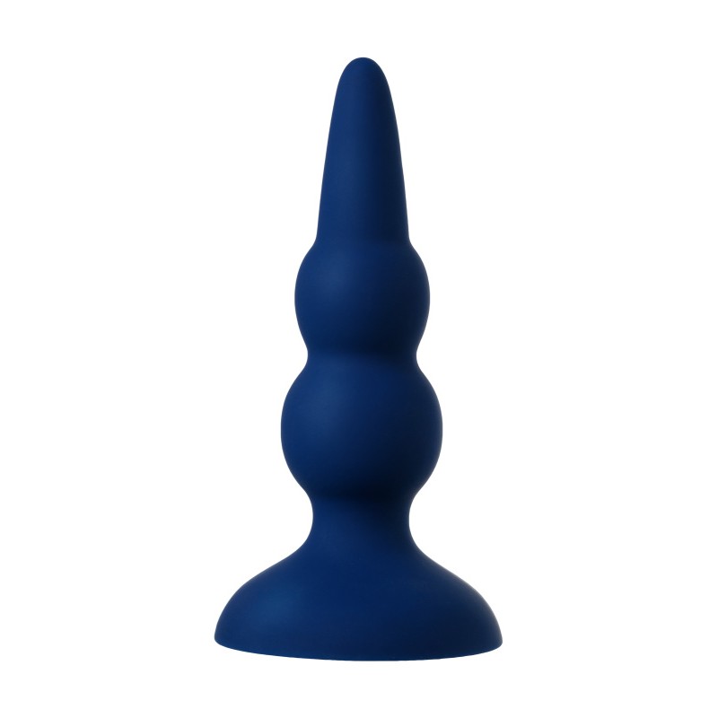 Анальная вибровтулка O'Play Prime с пультом ДУ, силикон, синий, 12 см.