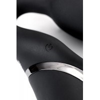 Безремневой нереалистичный страпон Strap-on-me с вибрацией, L, силикон, черный, 25 см