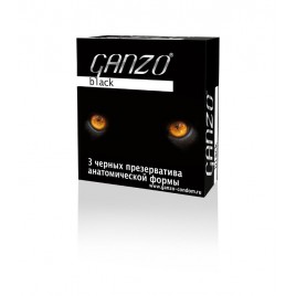 Презервативы Ganzo, black, анатомичные, 3 шт.