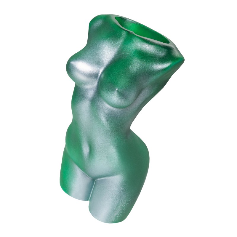 Подставка под сувенирную продукцию "Женское тело" серебренный, зеленый