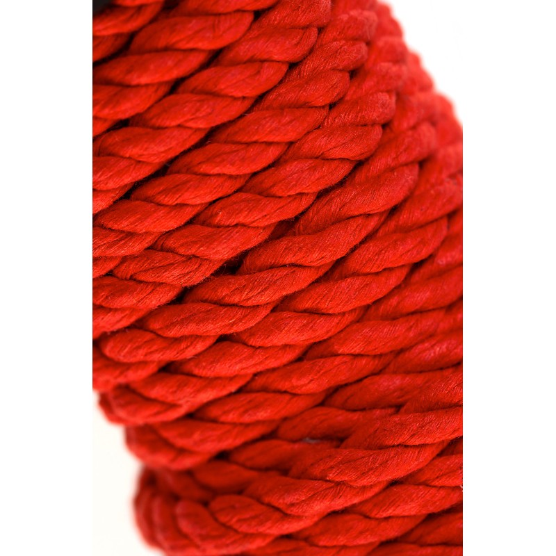Веревка для шибари Pecado BDSM, на катушке, хлопок, красная, 10 м