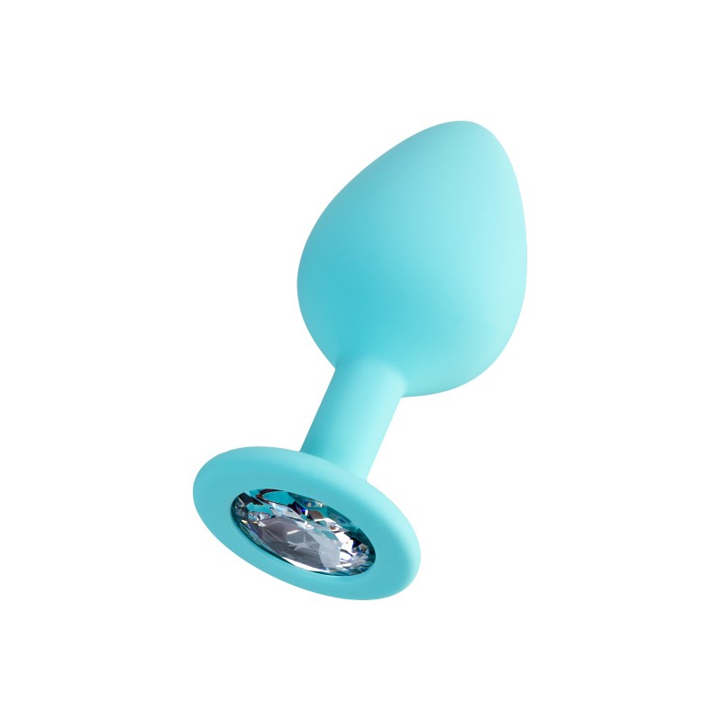 Анальная втулка ToDo by Toyfa Brilliant, силикон, голубая, 8 см, Ø 3 см, 50 г