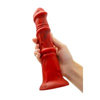 Вибратор Black&Red by TOYFA Monster Rex, силикон, красно-черный, 24,5 см