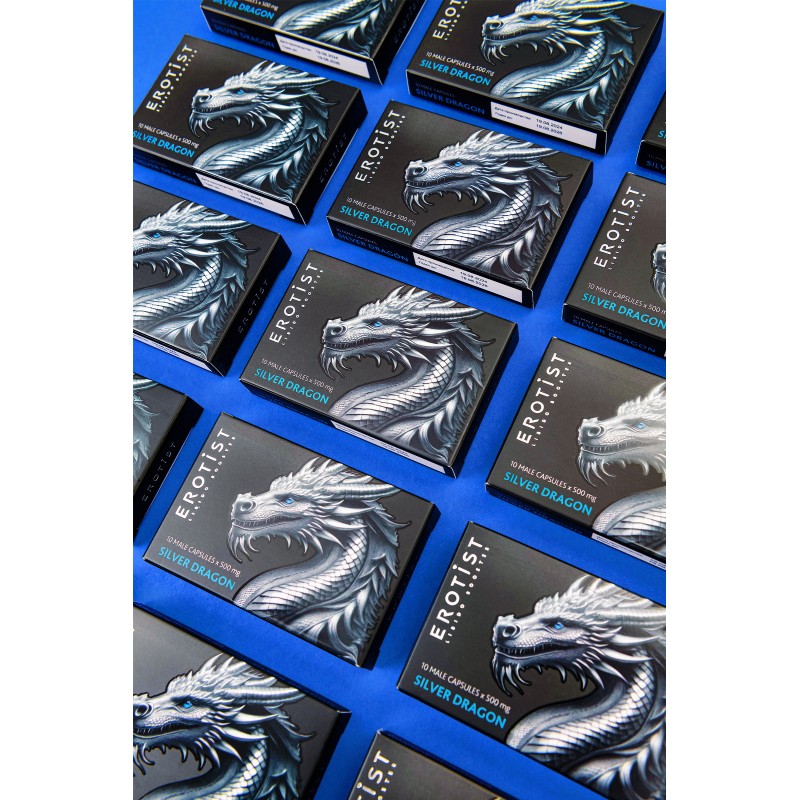 Капсулы Erotist SILVER DRAGON, для мужчин, для усиления эрекции, 10 капсул