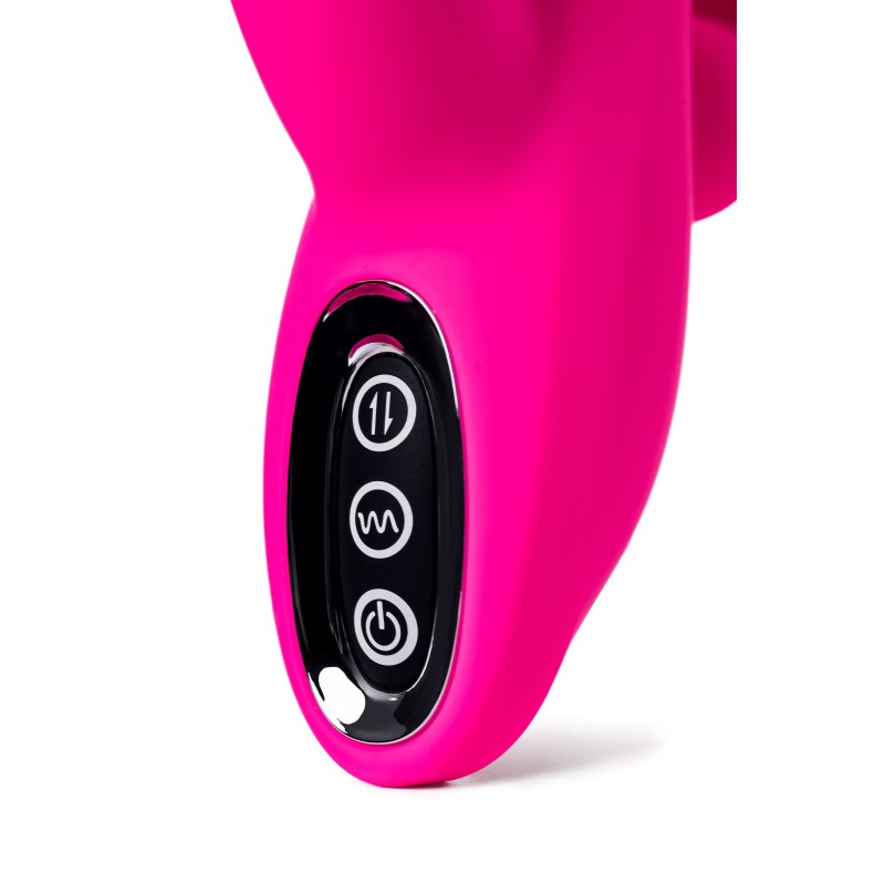 Тройной вибростимулятор JOS SPANKY, силикон, розовый, 21 см