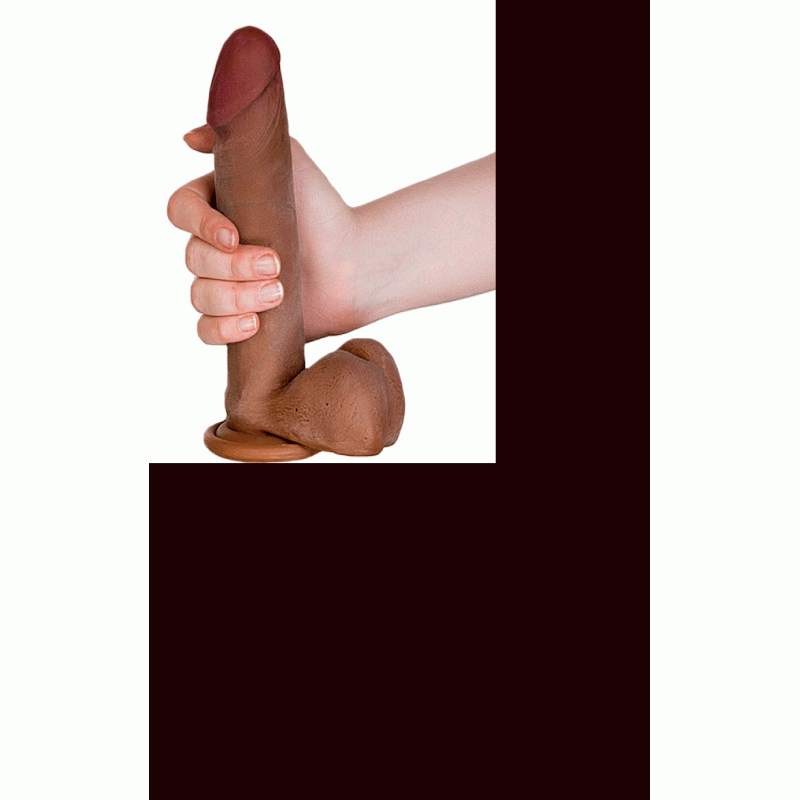 Реалистичный фаллоимитатор RealStick Elite Mulatto, коричневый, 16 см