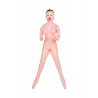 Кукла надувная Dolls-X by TOYFA Hannah, блондинка, с тремя отверстиями, кибер вставка: вагина