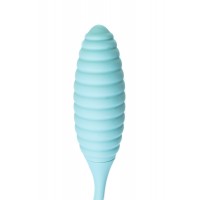 Вакуумно-волновой стимулятор и яйцо-пульсатор JOS Roow, силикон, голубой, 36 см