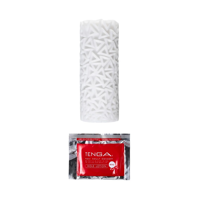 Нереалистичный мастурбатор TENGA 3D Pile, TPE, белый, 11,6 см