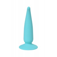 Анальная втулка ToDo by Toyfa Сappy, силикон, голубая, 12,5 см, Ø 2,7 см