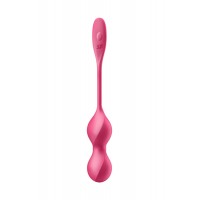 Вагинальные шарики с вибрацией Satisfyer Love Birds 2 Connect App, с пультом ДУ, красный, 22,2 см