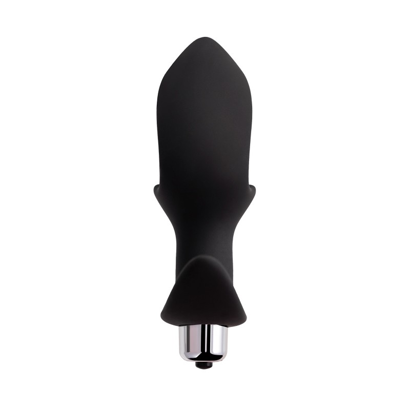 Анальная вибровтулка-расширитель POPO Pleasure by TOYFA Cordis M, силикон, черная, 14 см, Ø 5,5