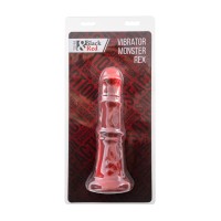 Вибратор Black&Red by TOYFA Monster Rex, силикон, красно-черный, 24,5 см
