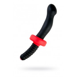 Анальный вибратор Black & Red by TOYFA, силикон, черный, 16,5 см