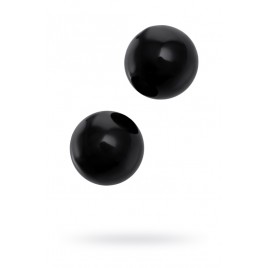 Вагинальные шарики Sexus Glass, стекло, чёрные, Ø 3,2 см