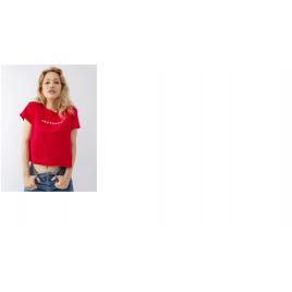 Джемпер (футболка) женский 19-5293Б-0 цвет красный, р-р 50 (XL)