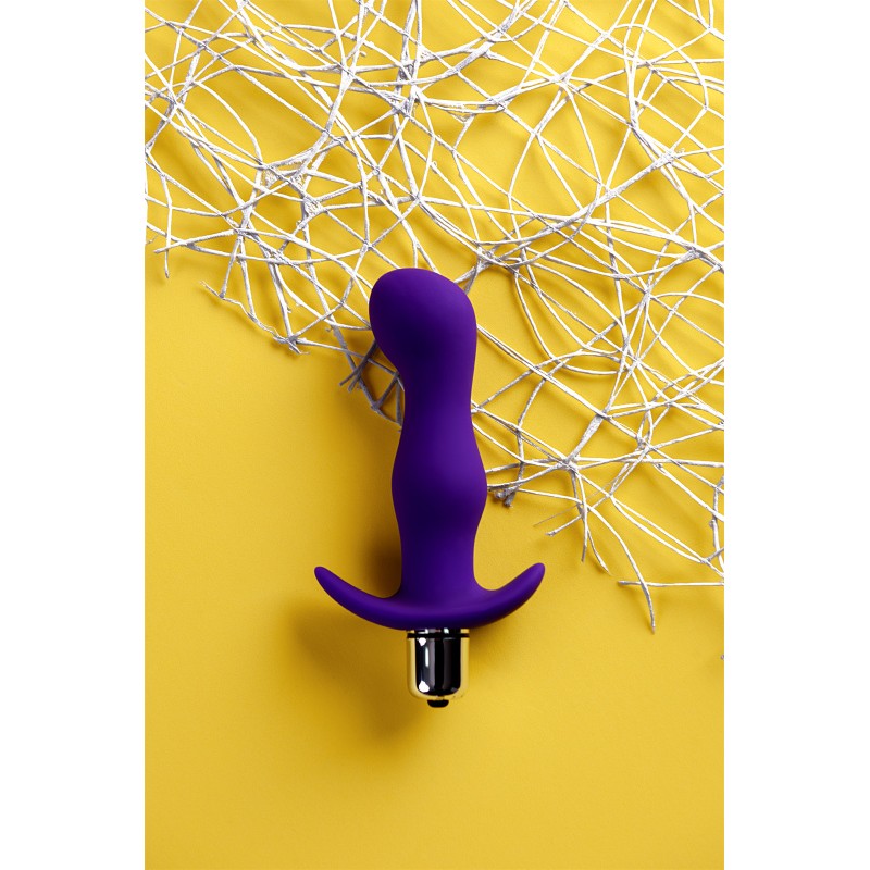 Анальная пробка с вибрацией A-Toys by TOYFA Kamet, размер M, силикон, фиолетовая, 12,9 см