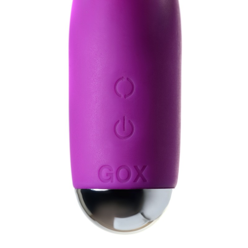 Вибратор-ротатор с ресничками для двойной стимуляции JOS Anita, силикон, фиолетовый, 18 см