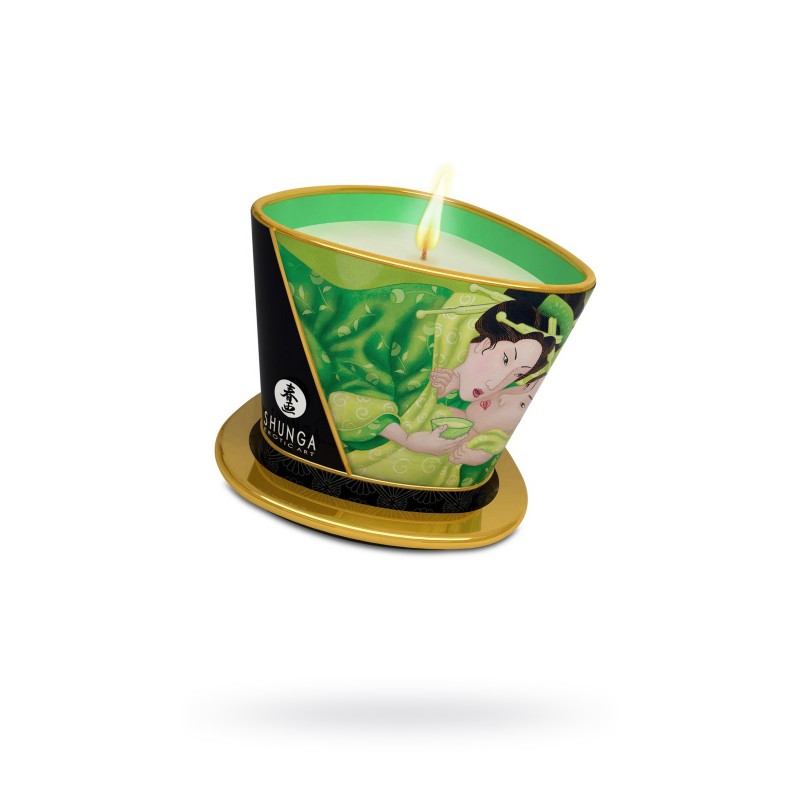 Массажное аромамасло Shunga Zenitude, зелёный чай, 170 мл.