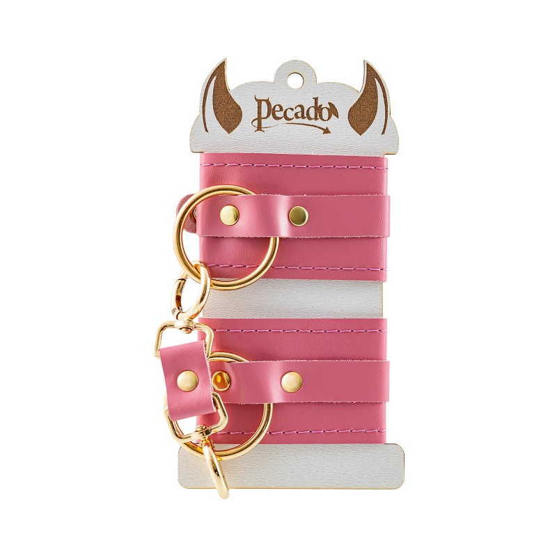 Изображение PECADO B.D.S.M Наручники Pecado BDSM, прямоугольные, однослойные, натуральная кожа, розовый