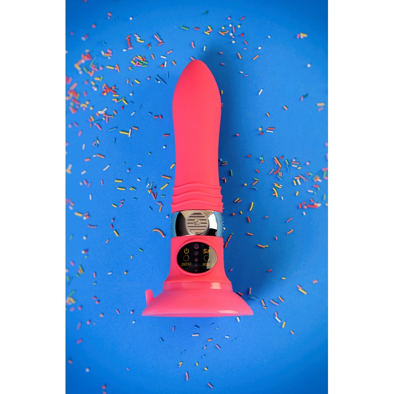 Нереалистичный вибратор Sexus Funny Five, ABS пластик, Розовый, 18,5 см