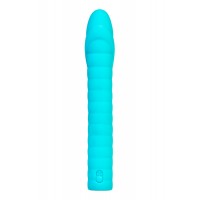 Нереалистичный вибратор Nalone Dixie, силикон, голубой, 16,7 см