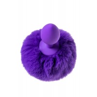 Анальная втулка с хвостом ToDo by Toyfa Sweet bunny, силикон, фиолетовый, 13 см, Ø 2,8 см, 42 г