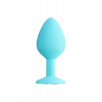 Анальная втулка ToDo by Toyfa Brilliant, силикон, голубая, 8 см, Ø 3 см, 50 г