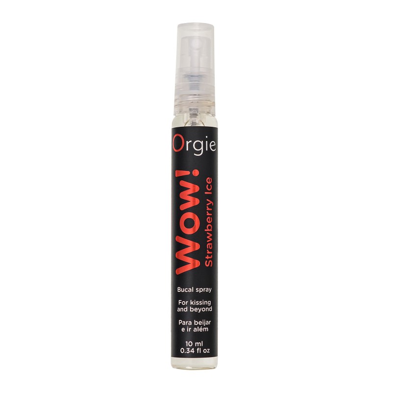 Оральный спрей Orgie WOW!  STRAWBERRY ICE Blowjob Spray с охлаждающим и возбуждающим эффектом, 10 мл