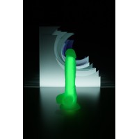 Фаллоимитатор, светящийся в темноте, Beyond by Toyfa, Clark Glow, силикон, прозрачный, 22 см