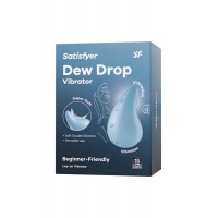 Вибромассажер Satisfyer Dew Drop, силикон, голубой, 8,1 см