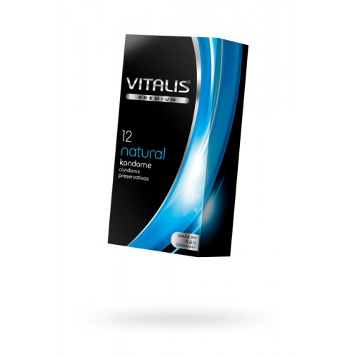 Презервативы Vitalis, premium, классические, 18 см, 5,3 см, 12 шт.