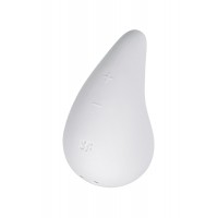 Вибромассажер Satisfyer Dew Drop, силикон, белый, 8,1 см