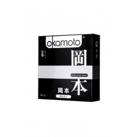 Презервативы Окамото серия Skinless Skin  Super № 3 С двойной смазкой и ароматом ванили