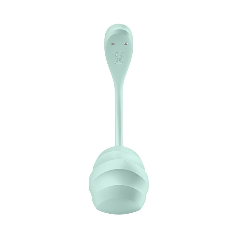 Виброяйцо Satisfyer Smooth Petal Connect App, мятное, 6,5 см