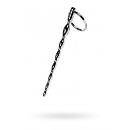 Уретральный плаг-косичка с кольцом в основании, TOYFA Metal, серебр.