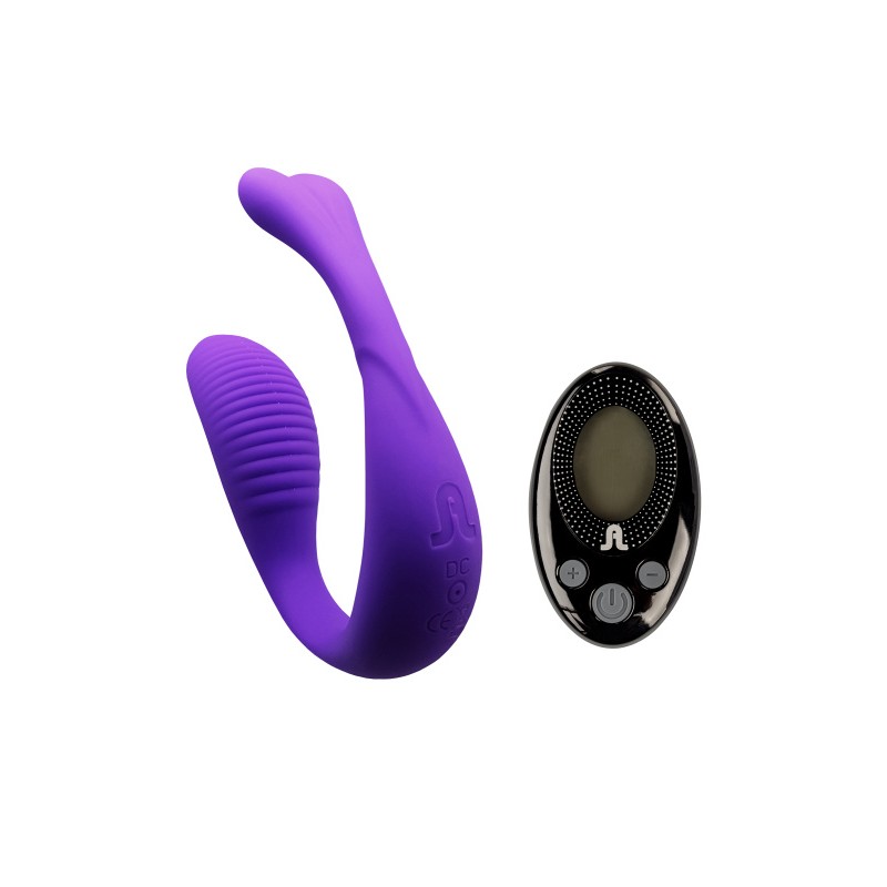Вибростимулятор для пар Adrien Lastic Mini Romeo, силикон, фиолетовый, 12,1 см