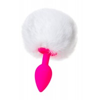 Анальная втулка с хвостом ToDo by Toyfa Sweet bunny, силикон, розово-белый, 13 см, Ø 2,8 см, 43 г