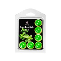 Массажное масло SECRET PLAY BRAZILIAN BALLS, мята, 6 х 4 гр