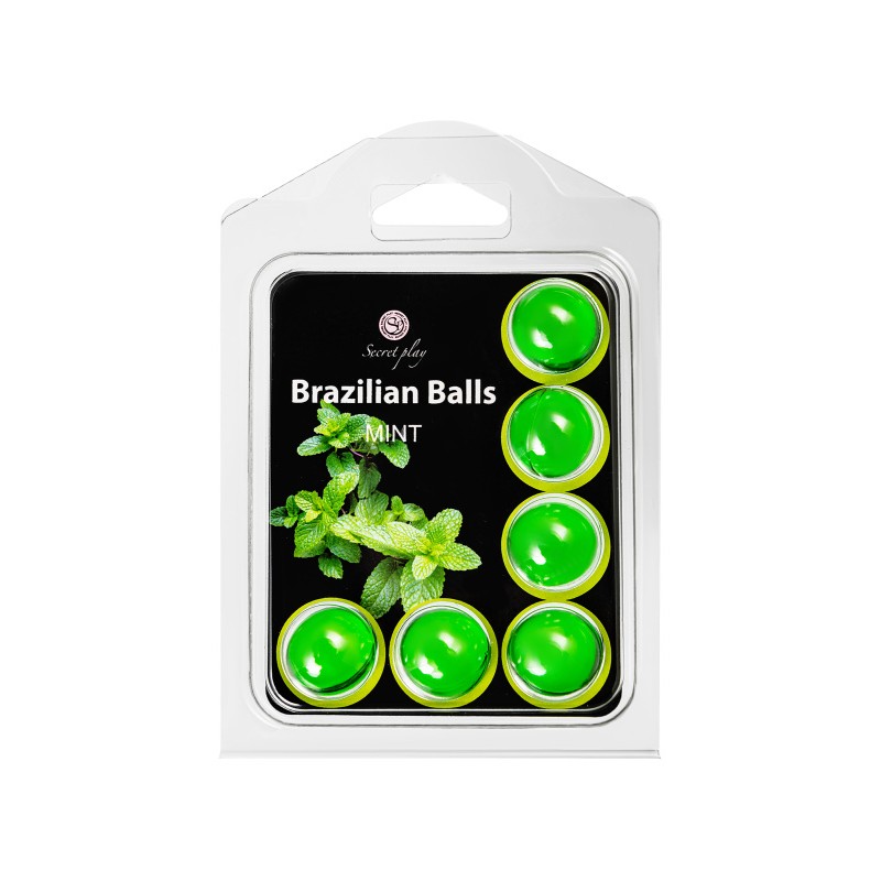 Массажное масло SECRET PLAY BRAZILIAN BALLS, мята, 6 х 4 гр