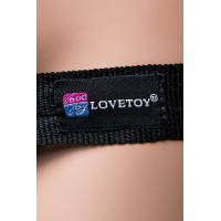 Страпон на креплении LoveToy с поясом Harness, реалистичный, neoskin, телесный, 20 см