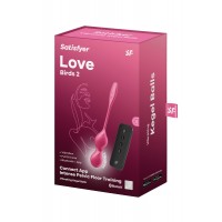 Вагинальные шарики с вибрацией Satisfyer Love Birds 2 Connect App, с пультом ДУ, красный, 22,2 см